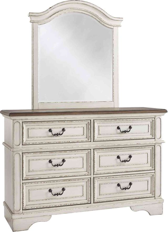 Signature Design by Ashley® Realyn Chipped White Dresser and Mirror