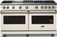 Viking® 5 Series 60" Pure White Pro Style Gas (LP) Range with Brushed Brass Trim-4
