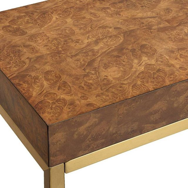 Uttermost® Moran Brown Console Table with Gold-Plated Frame-4