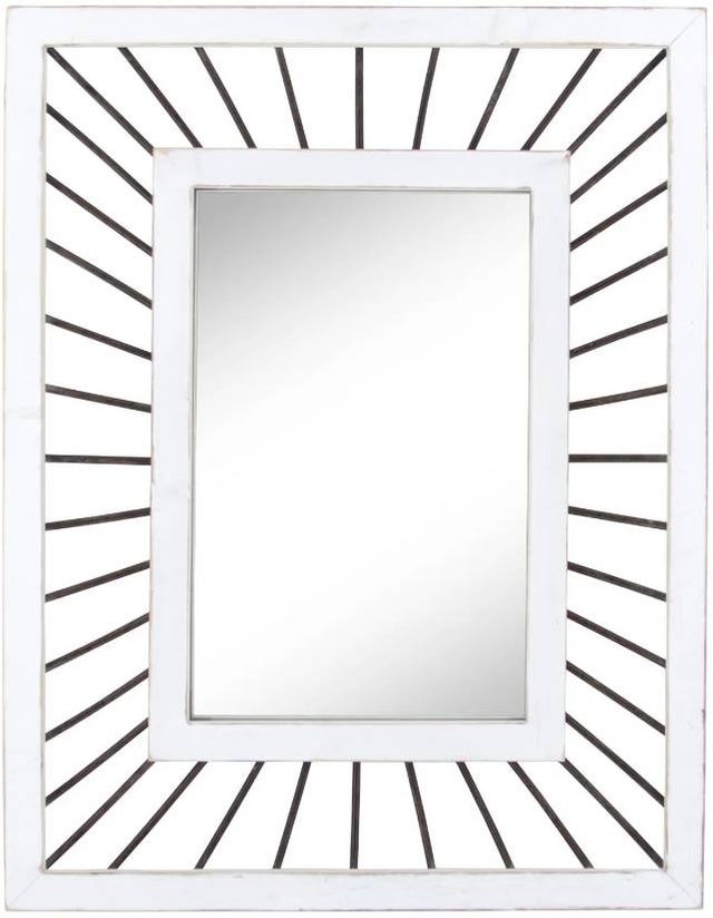 Classy Art Style 12 Chrome/White Wall Mirror-0