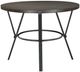 Homelegance® Tempa Brown 48" Round Counter Height Dining Table with Black Base-0