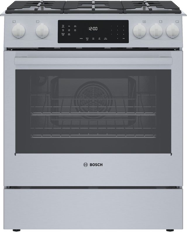 Bosch® 800 Series 30" Stainless Steel Slide In Gas Range-11