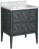 Currey & Company Santos 28" Vintage Navy Vanity with Rectangular Undermount Sink-1