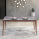 ACME Furniture Bevis Gray Dining Table with Walnut Base-3