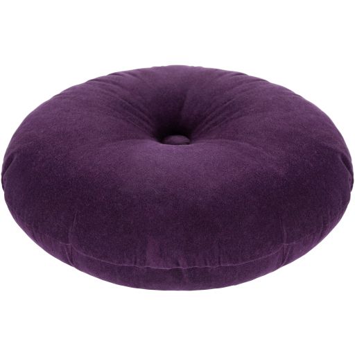 Surya Cotton Velvet Dark Purple 18"x18" Toss Pillow-1