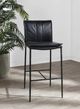 Classic Home Mayer Black/Jet Black 26" Leather Counter Stool-1
