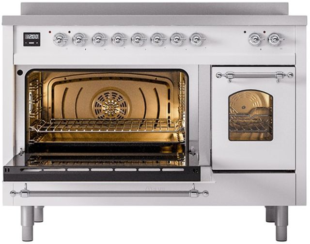 Ilve® Nostalgie II Series 48" White Pro Style Induction Range-2