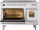 Ilve® Nostalgie II Series 48" White Pro Style Induction Range-2
