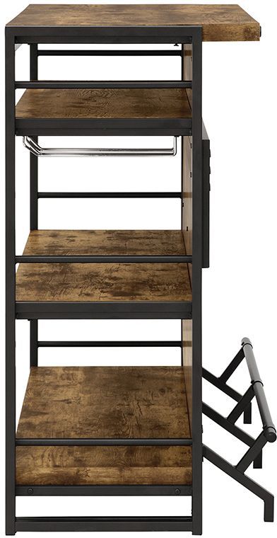 Coaster® Renaldi Antique Nutmeg Bar Unit With Stemware Rack-3