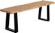Porter International Designs Manzanita Natural Trapezoid Base Dining Bench-3