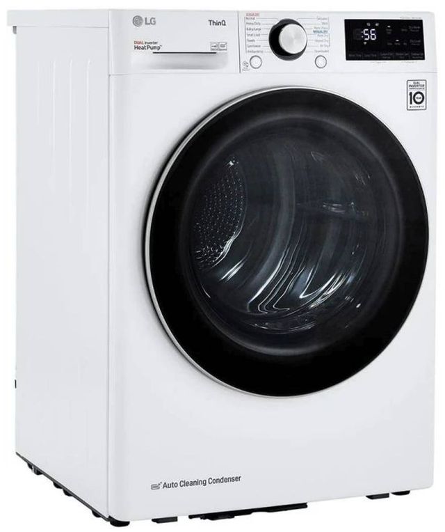LG 4.2 Cu. Ft. White Front Load Ventless Electric Dryer with Dual Inverter HeatPump™ Technology-4