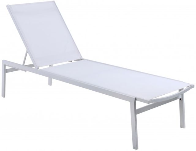 Meridian Furniture Santorini White Outdoor Patio Chaise Lounge Chair-0