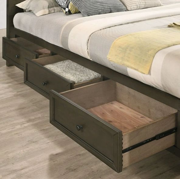 Intercon San Mateo Gray King Storage Panel Bed-2