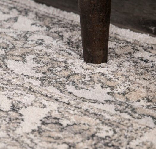 Orian Riverstone Persian Tonal Light Gray 5'x8' Area Rug-4