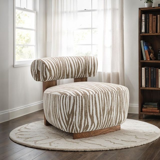 Furniture of America® Niobe Beige Accent Chair-1