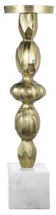 A & B Home Gold/White Diamond Stem Pillar Holder-1