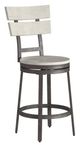 American Woodcrafters Wilson Middle Gray/White 24" Barstool-0