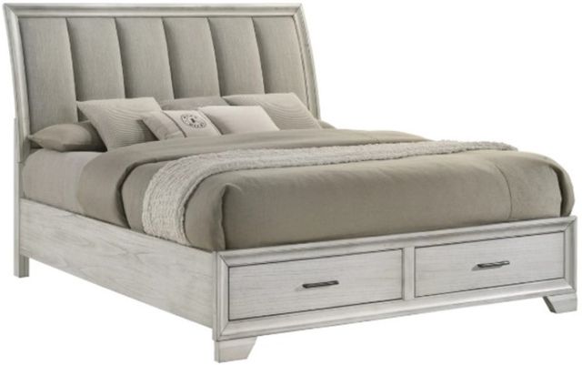 Crown Mark Jaymes White Mist King Storage Sleigh Bed-0
