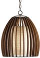 Currey & Company Carling Iron/Wood Pendant-0