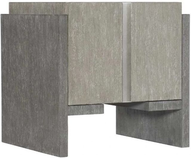 Bernhardt Foundations Dark Shale/Light Shale Side Table with Storage-0