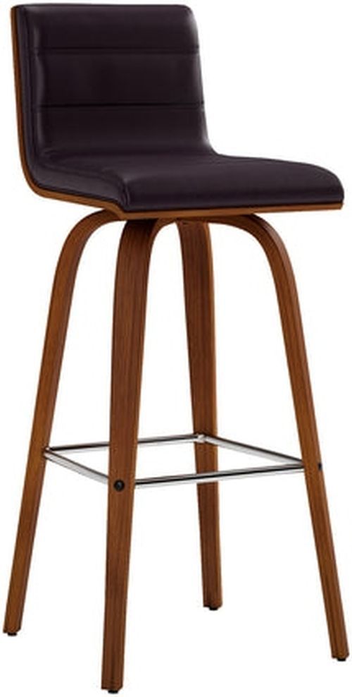 Armen Living Vienna Brown/Walnut Swivel Bar Stool-0