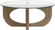Magnussen Home® Lainey Glass Top Cocktail Table with Almond Base-1