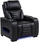Coaster® Zuma Black Upholstered Power Recliner with Power Headrest-1