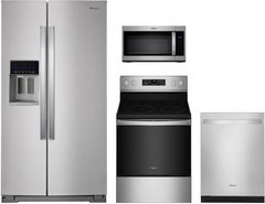 Whirlpool® 4 Piece Fingerprint Resistant Stainless Steel Kitchen Package