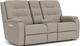 Flexsteel® Arlo Silver Fossil Power Reclining Loveseat with Console and Power Headrests-0