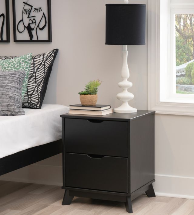 Powell® Portix 2-Piece Black 3-Drawer Nightstand Set-1