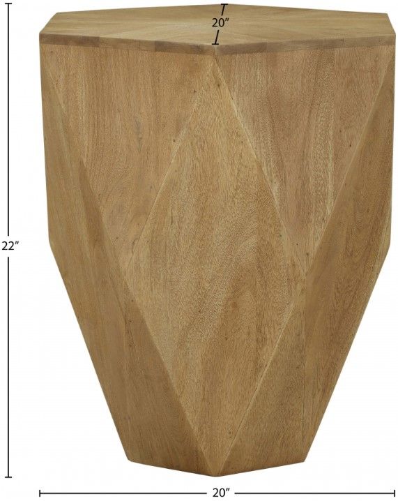 Meridian Furniture Diamante Oak End Table-1
