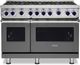 Viking® 7 Series 48" Damascus Grey Pro Style Natural Gas Range-0