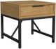 Intercon Newport Natural Oak End Table with Black Base-0
