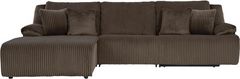 Signature Design by Ashley® Top Tier 3-Piece Chocolate Manual Reclining Sectional and Left-Arm Facing Chaise
