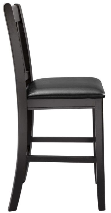 Homelegance® Junipero Black/Dark Cherry Counter Chair-3