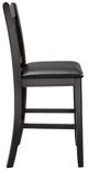 Homelegance® Junipero Black/Dark Cherry Counter Chair-3