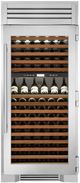 True® 36" 25 Cu. Ft. Stainless Steel Dual Zone Wine Column-0
