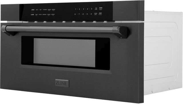 ZLINE 1.2 cu. ft. Black Stainless Steel Built-in Microwave Drawer -2