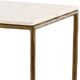 Dovetail Furniture Perujia Antique Brass/White Marble Console Table-3