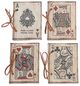 A & B Home 4-Piece Black/Red/White Vintage Book Box Set-0