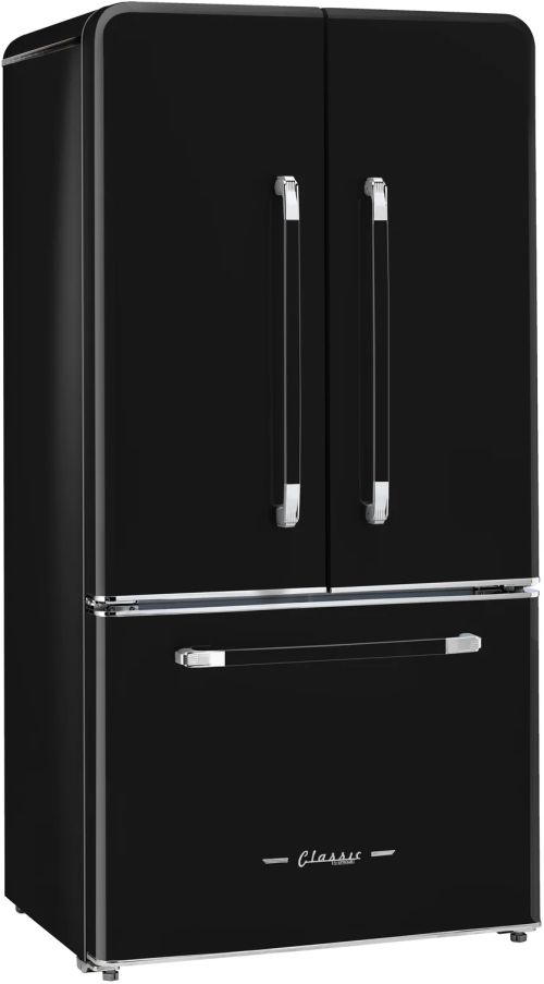 Unique® Appliances Unique 36" 21.4 Cu. Ft. Midnight Black Counter Depth French Door Refrigerator-0