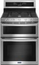Maytag® 30" Fingerprint Resistant Stainless Steel Double Oven Freestanding Gas Range-0