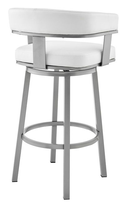 Armen Living Lorin White 26" Swivel Counter Stool-3