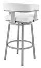 Armen Living Lorin White 26" Swivel Counter Stool-3