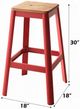 ACME Furniture Jacotte Natural/Red Bar Stool-2