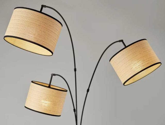 Adesso® Bowey Black 3-Arm Arc Floor Lamp-3