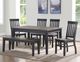 Steve Silver Co. Raven Noir 5-Piece Driftwood/Ebony Dining Set-1
