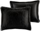 Olliix by Intelligent Design Malea Black King/California King Shaggy Faux Fur Comforter Mini Set-1