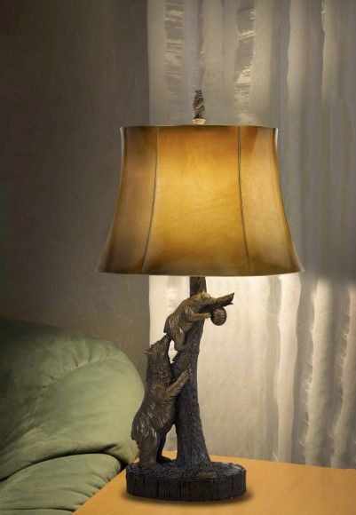 Cal® Lighting & Accessories Bear Antique Bronze Table Lamp-1