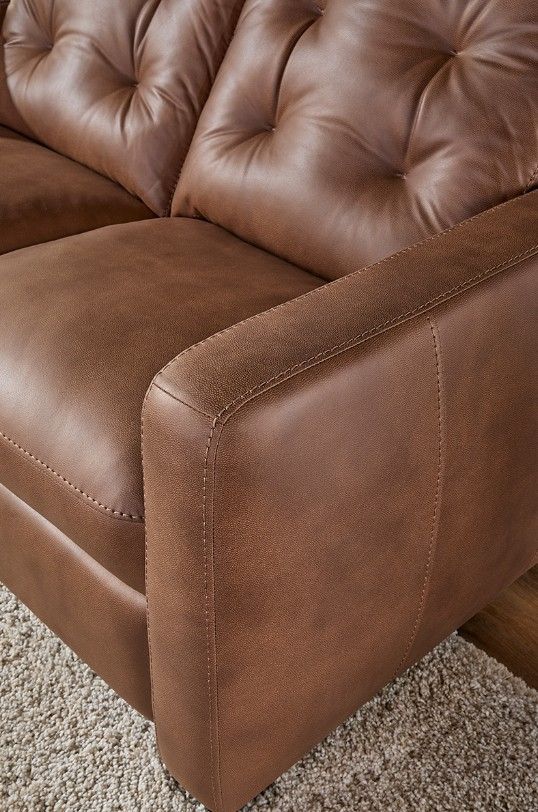 Hughes Furniture® 53019 Sheath Caramel Manual Reclining Sofa-2